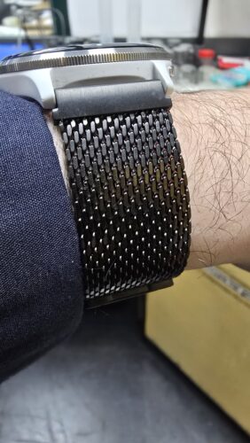 רצועת ברזל מגנט Mesh Quick Release 22mm שחור photo review