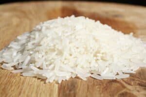 a pile of cooked rice in home