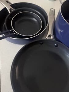 nonstick pans in the kitchen set