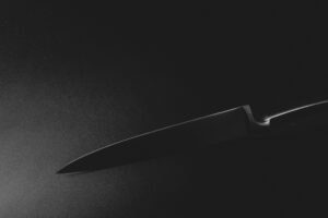 a sharp knife shown