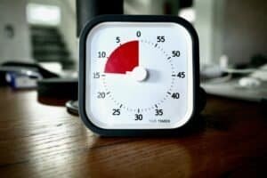 a kitchen timer on countertop