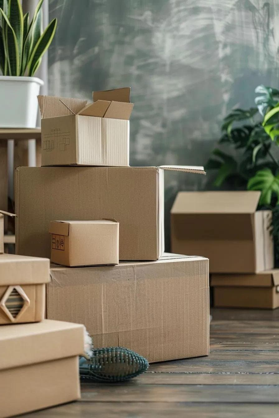 Checklist and packing supplies laid out for planning a long-distance move