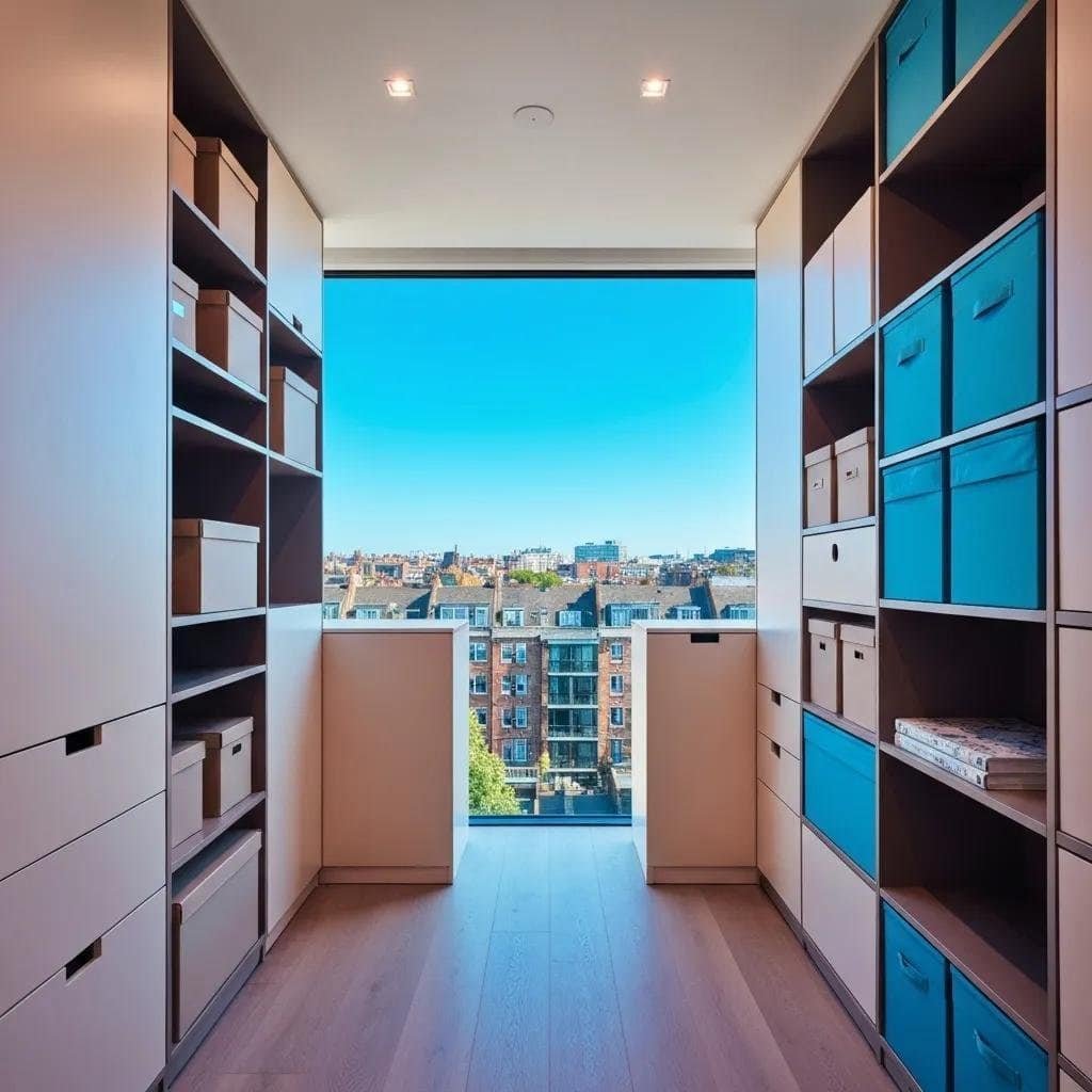 Different storage options in an urban setting, showing organized units and easy access