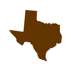 Texas outline graphic representing Smart Penny Moving's service area in Houston, TX, emphasizing long-distance moving expertise.