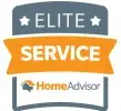 Elite Service badge from HomeAdvisor, emphasizing Smart Penny Moving's commitment to high-quality moving services and customer satisfaction.
