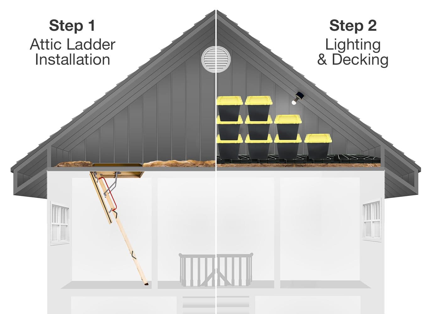Attic Ladder and Storage Steps