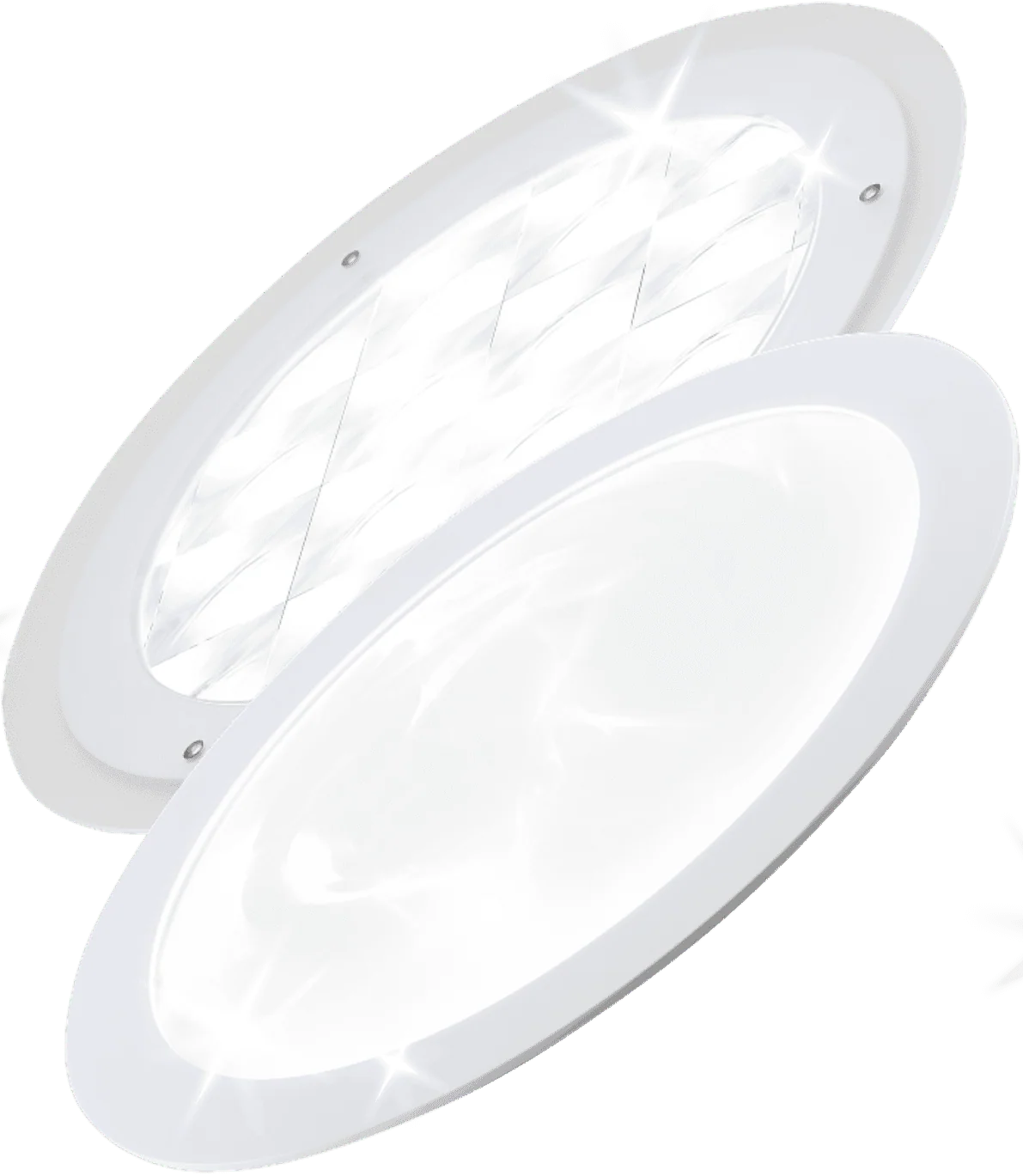 Photograph of the two new thinline collection ceiling profiles