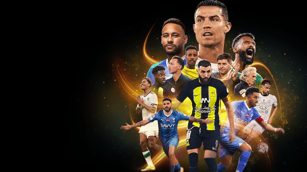 International football players playing in the Saudi Pro League - (Credits Netflix)
