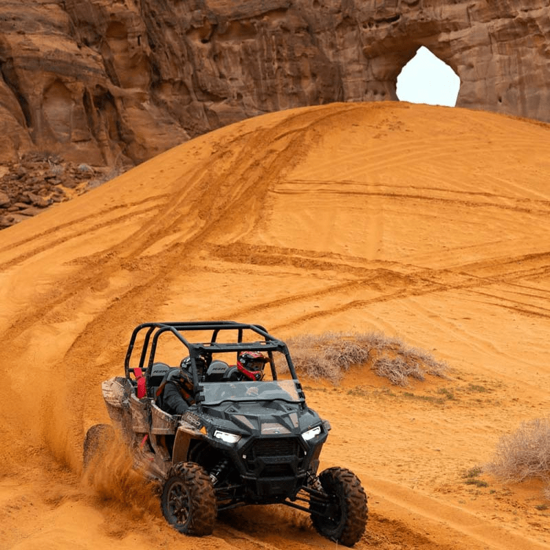 Strap yourself and buckle up for an exciting voyage in the heart of Al Ula and its natural sandy peaks! – (Credits: TripAdvisor)