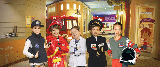KidZania is an entertainment and learning center where kids are allowed to discover different professional roles in a life-size setting. – (Credits: Ootlah)