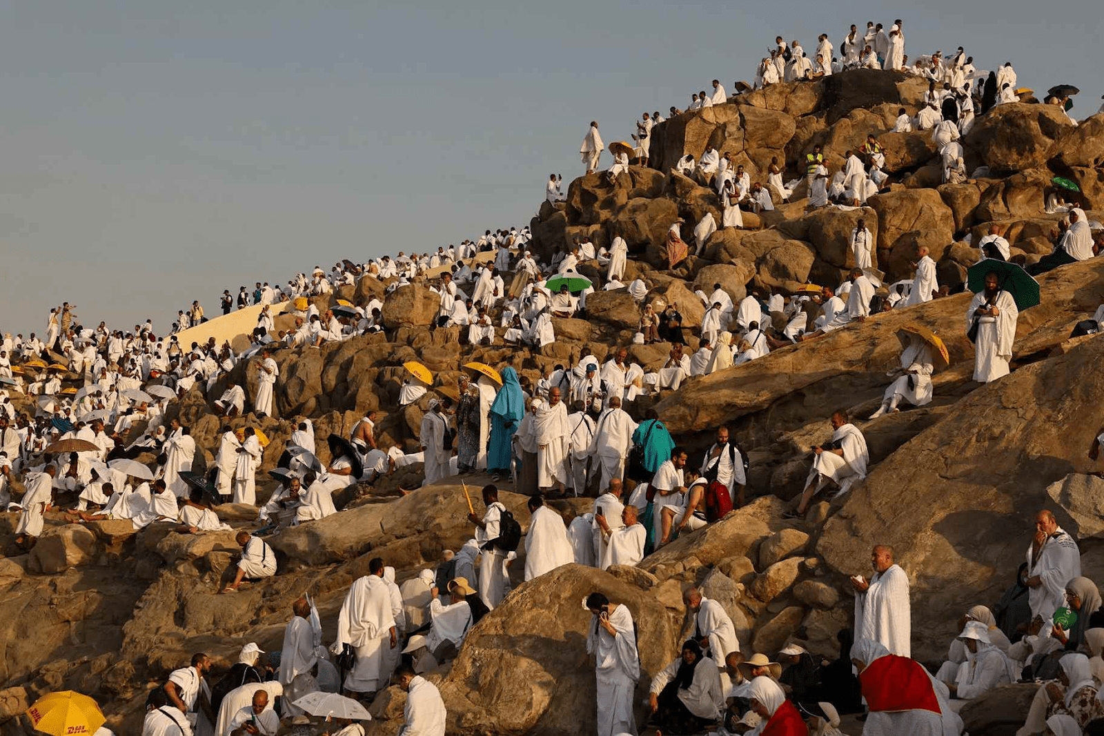 Pilgrims on the Mount Arafah performing Hajj rituals in Saudi Arabia - (Credits Scene Now)