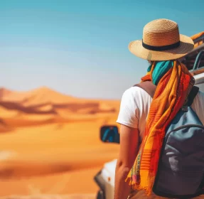 Expat visiting Saudi desert