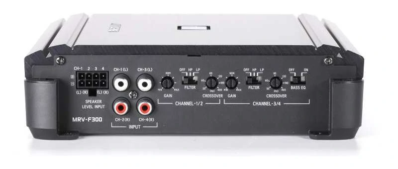 Alpine MRV-F300 4 channel amp end view
