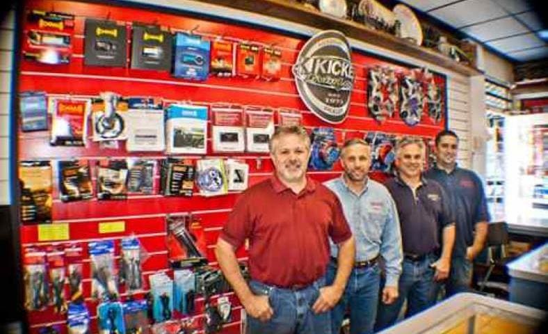 Image of car stereo shop salesmen