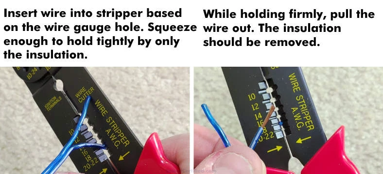 How to strip wire example