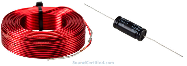 examples of speaker crossover capacitor and inductor