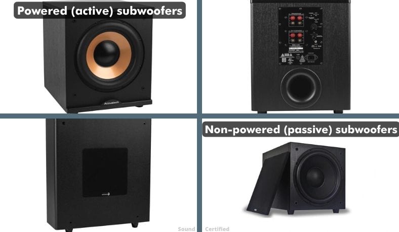 passive and active subwoofer examples