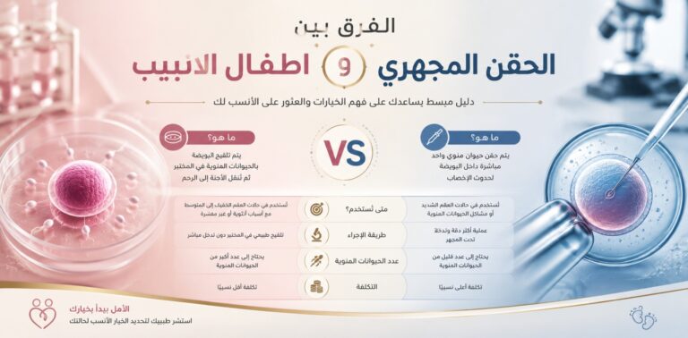الفرق بين أطفال الأنابيب والحقن المجهري