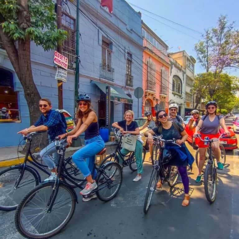 Bike Tour Food Tour Mexico City San Rafael, Santa Maria la Ribera Cineteca Nacional Coyoacan Street Food Tour