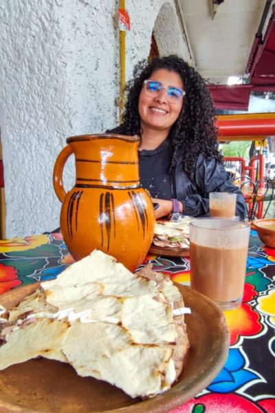 Traditional Mexican tamales served at a local street stand during Food Hood Mexico tour