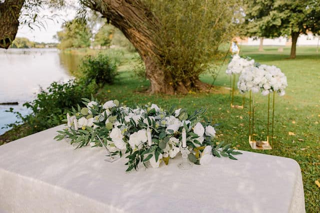 Wedding decor details at Carleton Place elopement