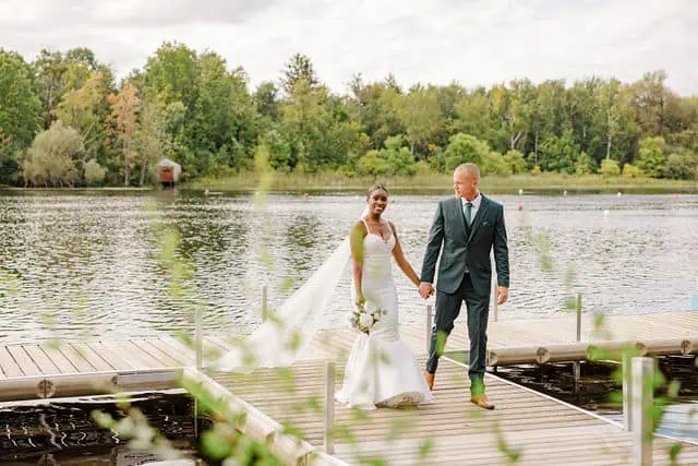 Romantic portrait by the water at Riverside Park Carleton Place