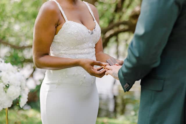 Ring exchange during Carleton Place city hall elopement