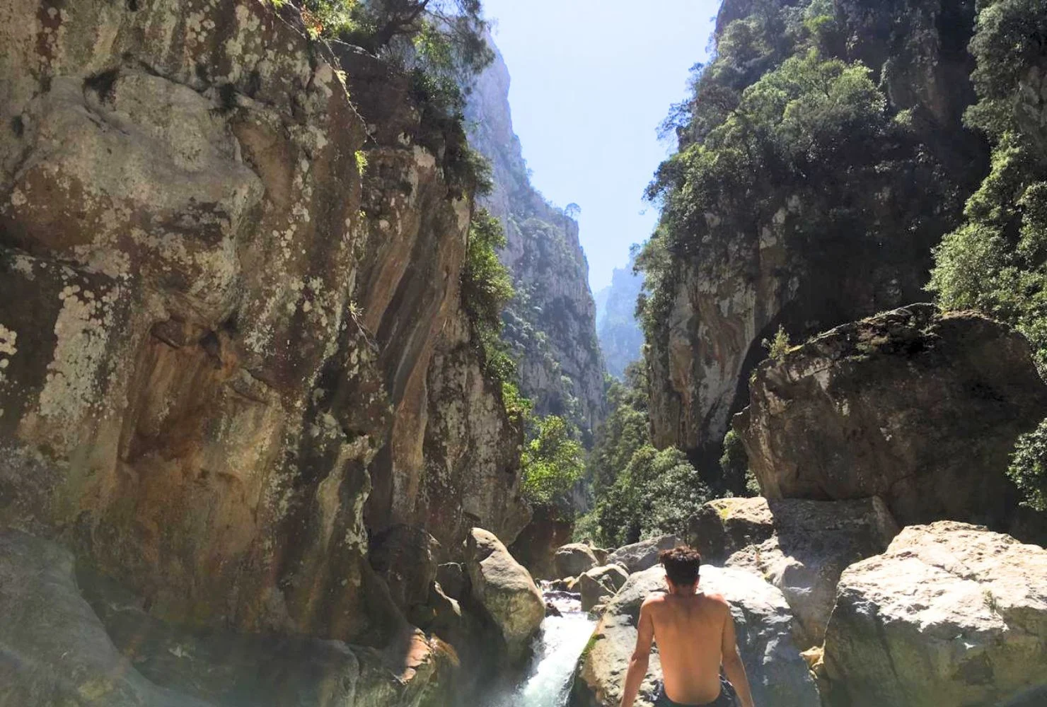 tangier visit - Traveler enjoying scenic mountain views on an Akchour
