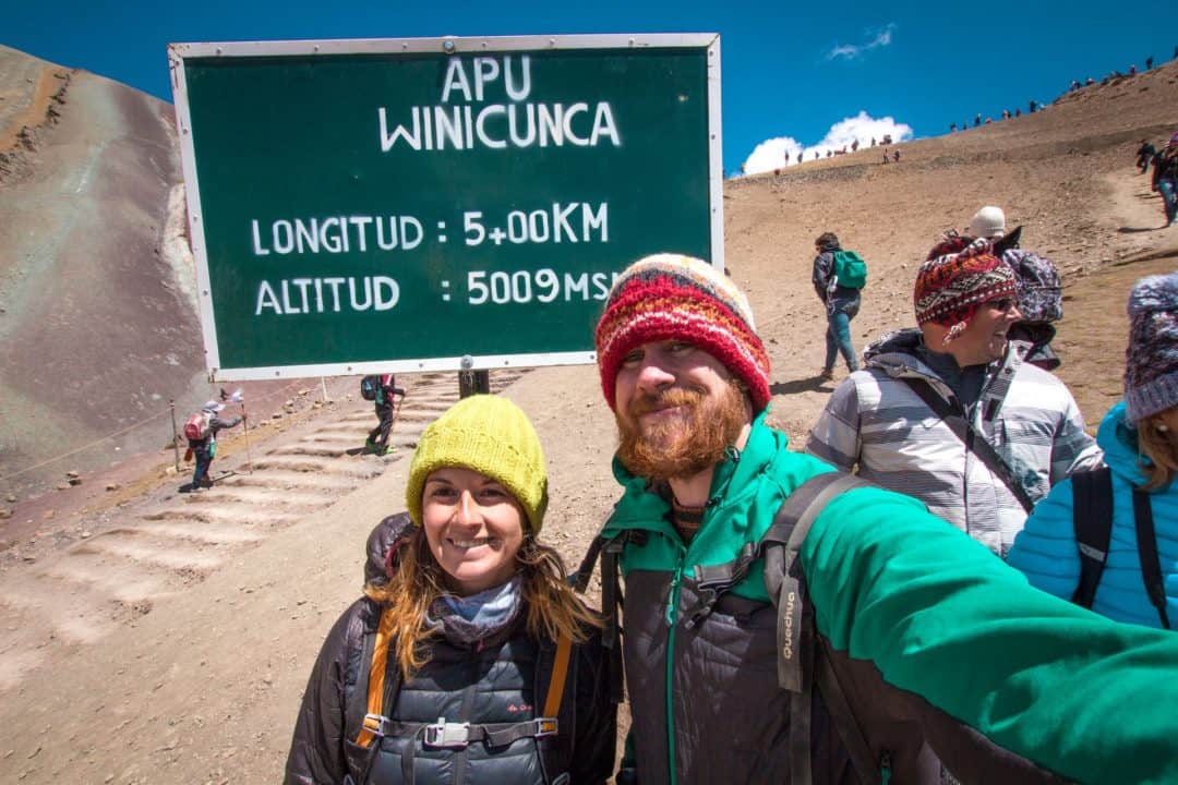 Peru-Rainbow Mountain-landscape sign