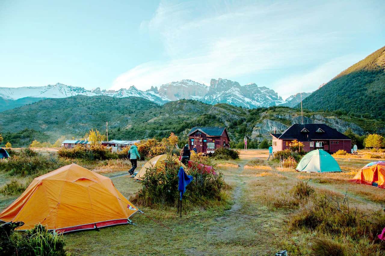 Chile - Torres del Paine trek Refuge - campsite