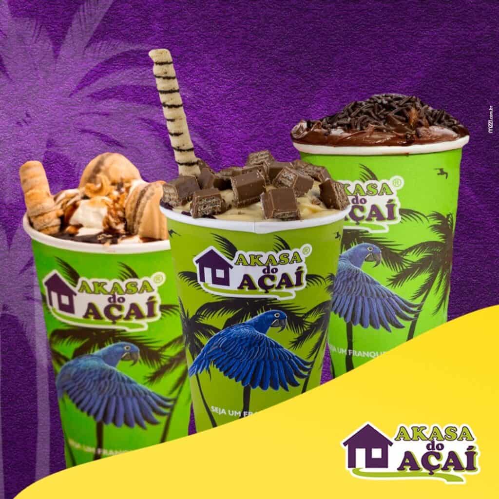 Antes copos da marca Akasa do acai imagem divulgacao