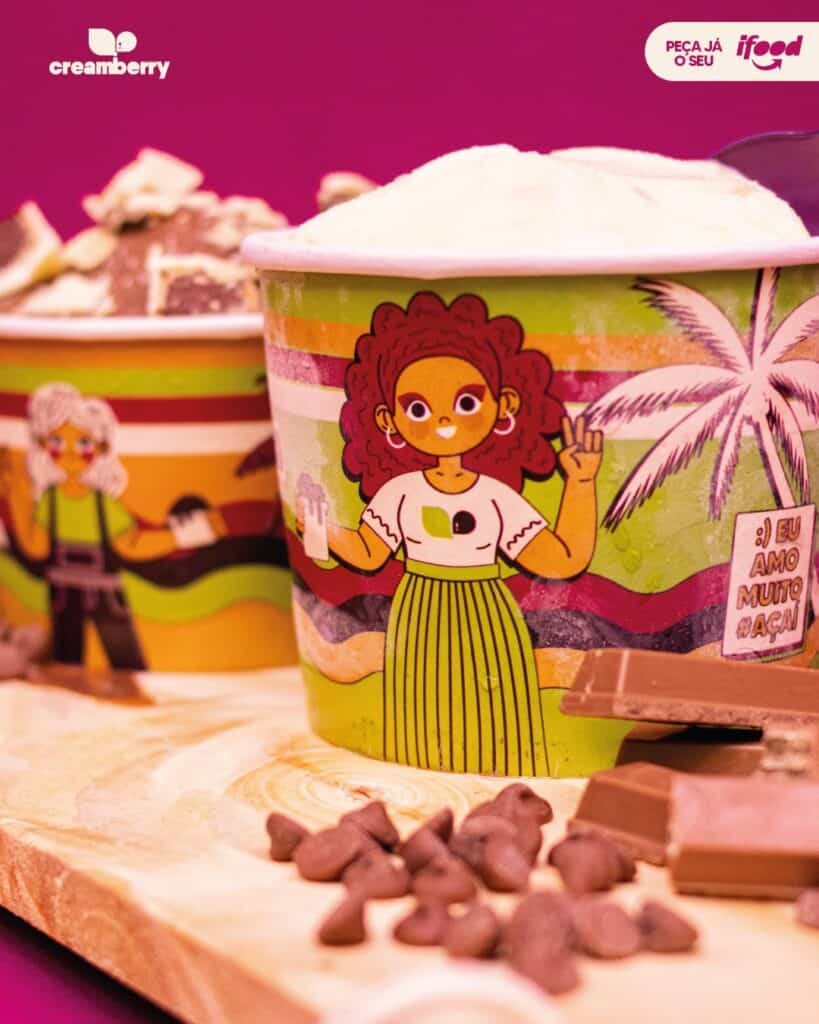 Evolucao da personagem Cici versao adulta potes cream berry 1