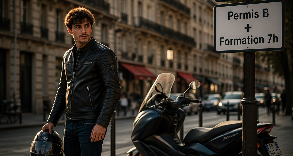 conduire sans permis 125 scooter homme casque
