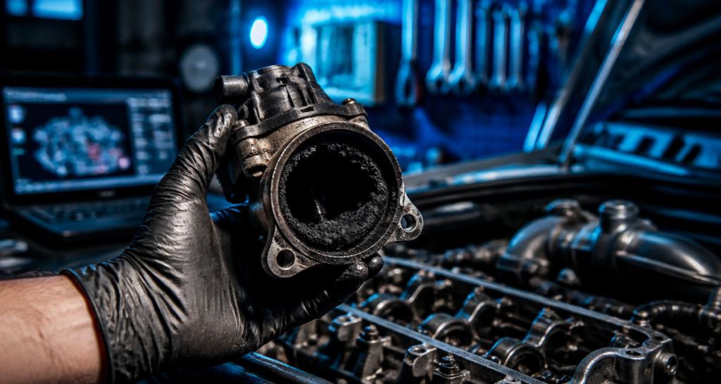 Vanne EGR bloquée ouverte symptôme sur moteur diesel