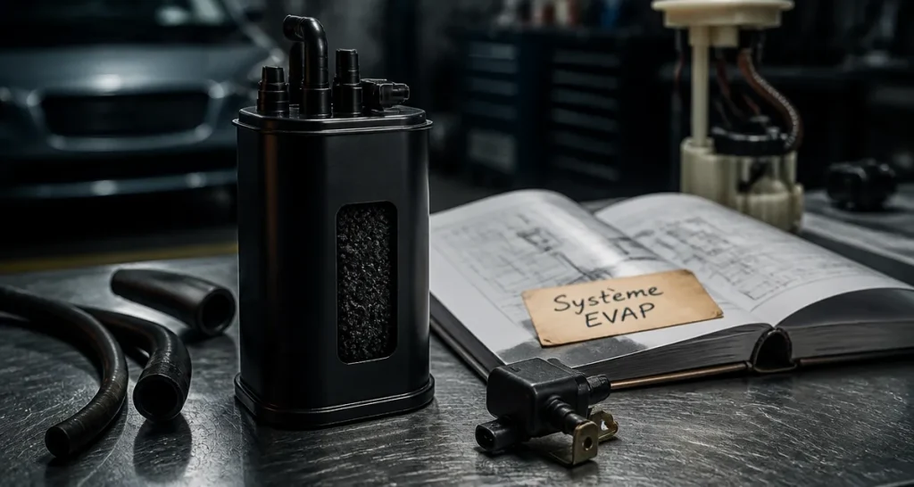 Canister voiture EVAP, signes d’usure visibles en atelier