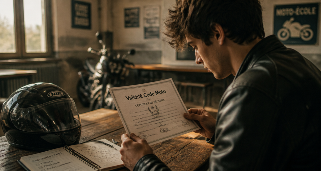 code moto valable combien de temps certificat validité
