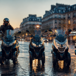 meilleur scooter 3 roues alignés au petit matin