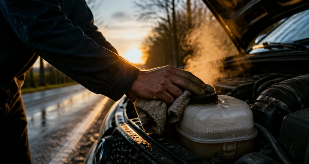 remplir liquide de refroidissement moteur chaud voiture panne
