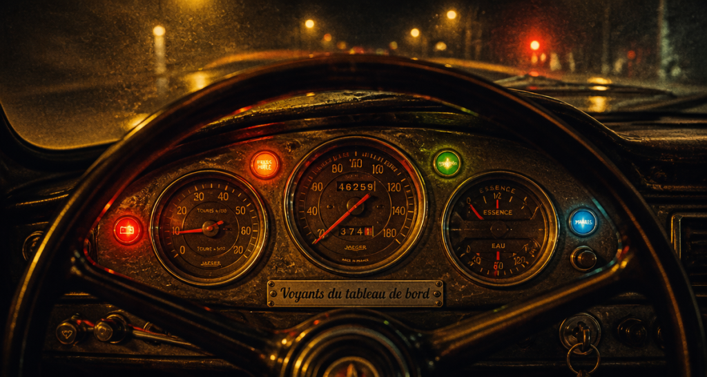 voyants tableau de bord allumés voiture ancienne