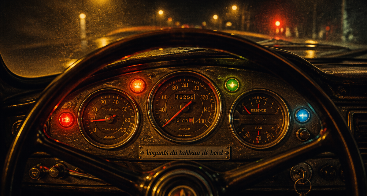 voyants tableau de bord allumés voiture ancienne