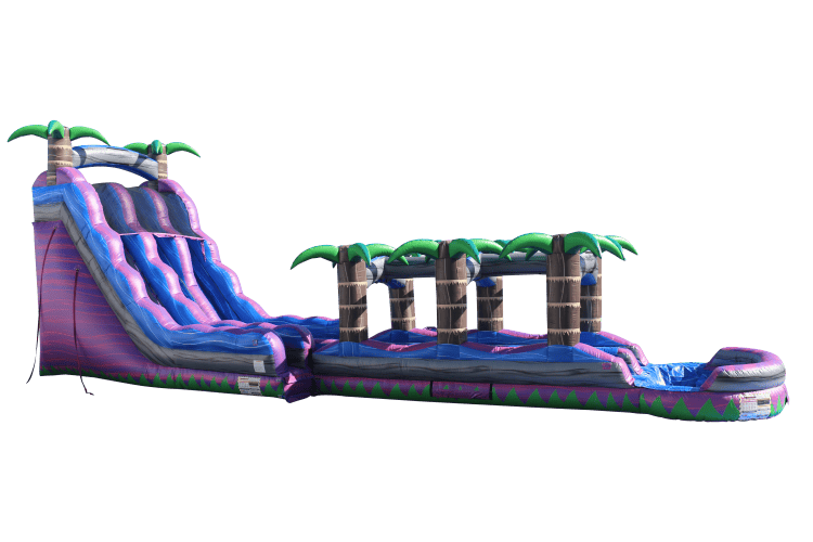 22 FT Purple Monster Dual Lane with Slip-N-Slide
