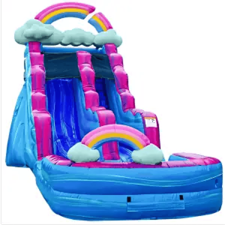15 FT Rainbow Single Lane Slide