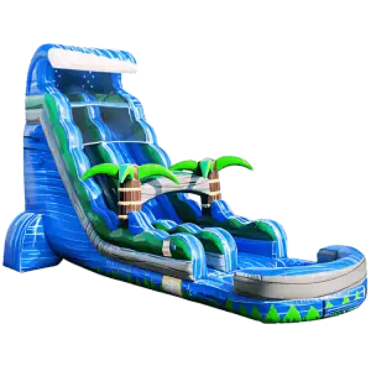 22 FT Blue Crush Single Lane Slide