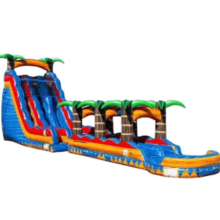 22 FT Tropical Inferno Dual Lane with Slip-N-Slide