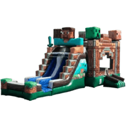 Pixel Block Party Bounce House Slide 1757738590