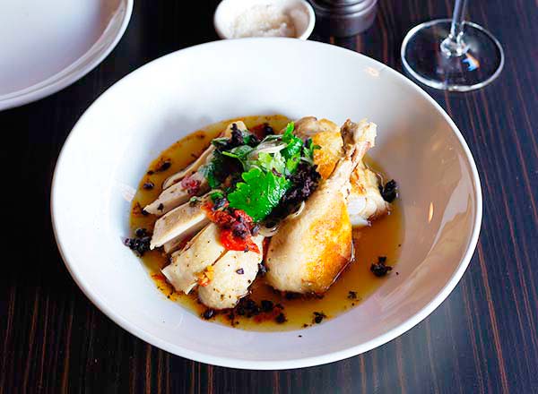 An image of poached chicken at Bistro Rex in Potts Point on your foodie Taste of Sydney private tour