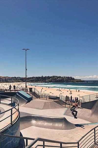 Skate bowl at Bondi Beach