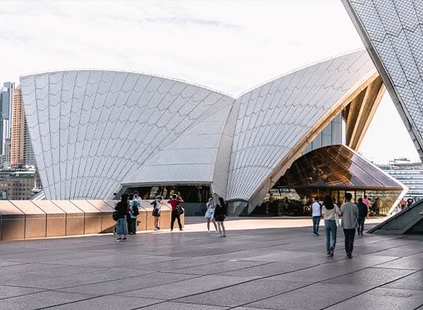 Sydney Opera House with visitors