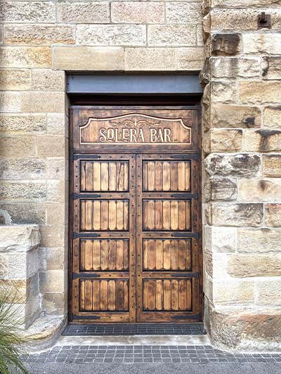 On old door way in the historic area of the Rocks, in Sydney