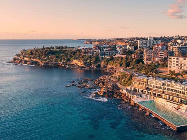Bondi and Eastern Suburbs coastline at sunrise